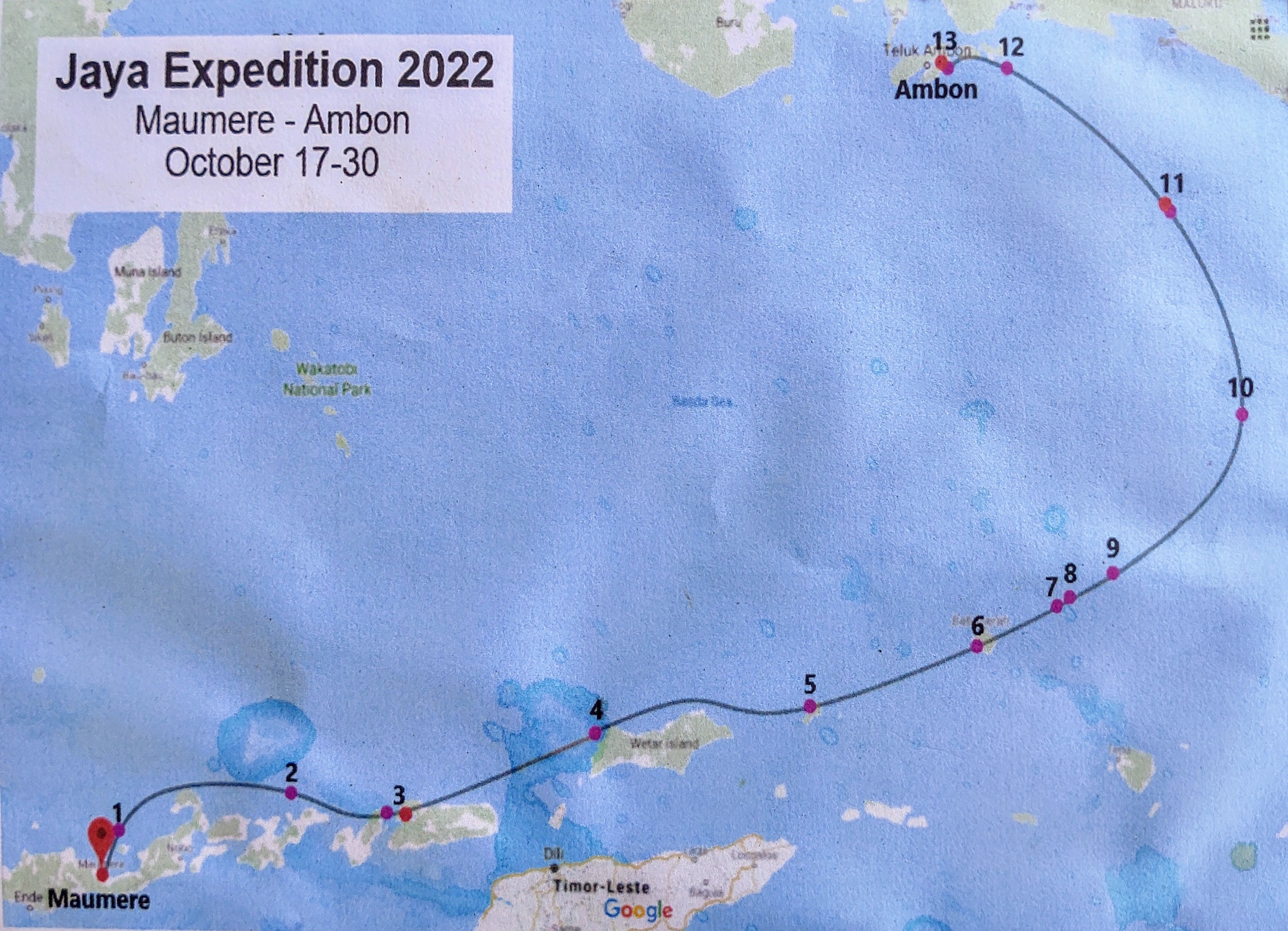 Jaya Expedition Route