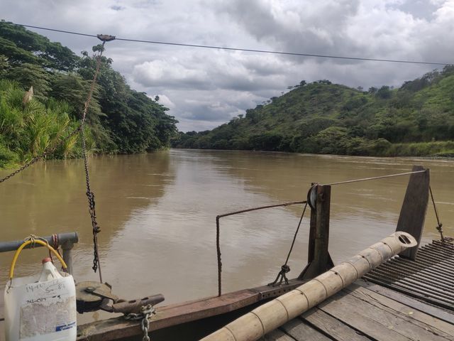 River crossing by boat