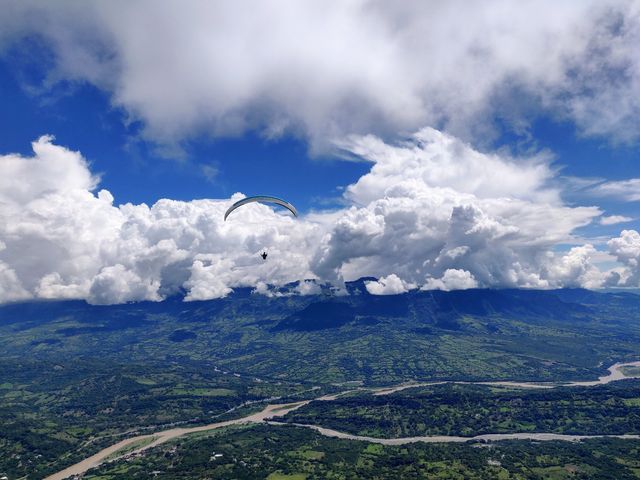 Paragliding near La Pintada